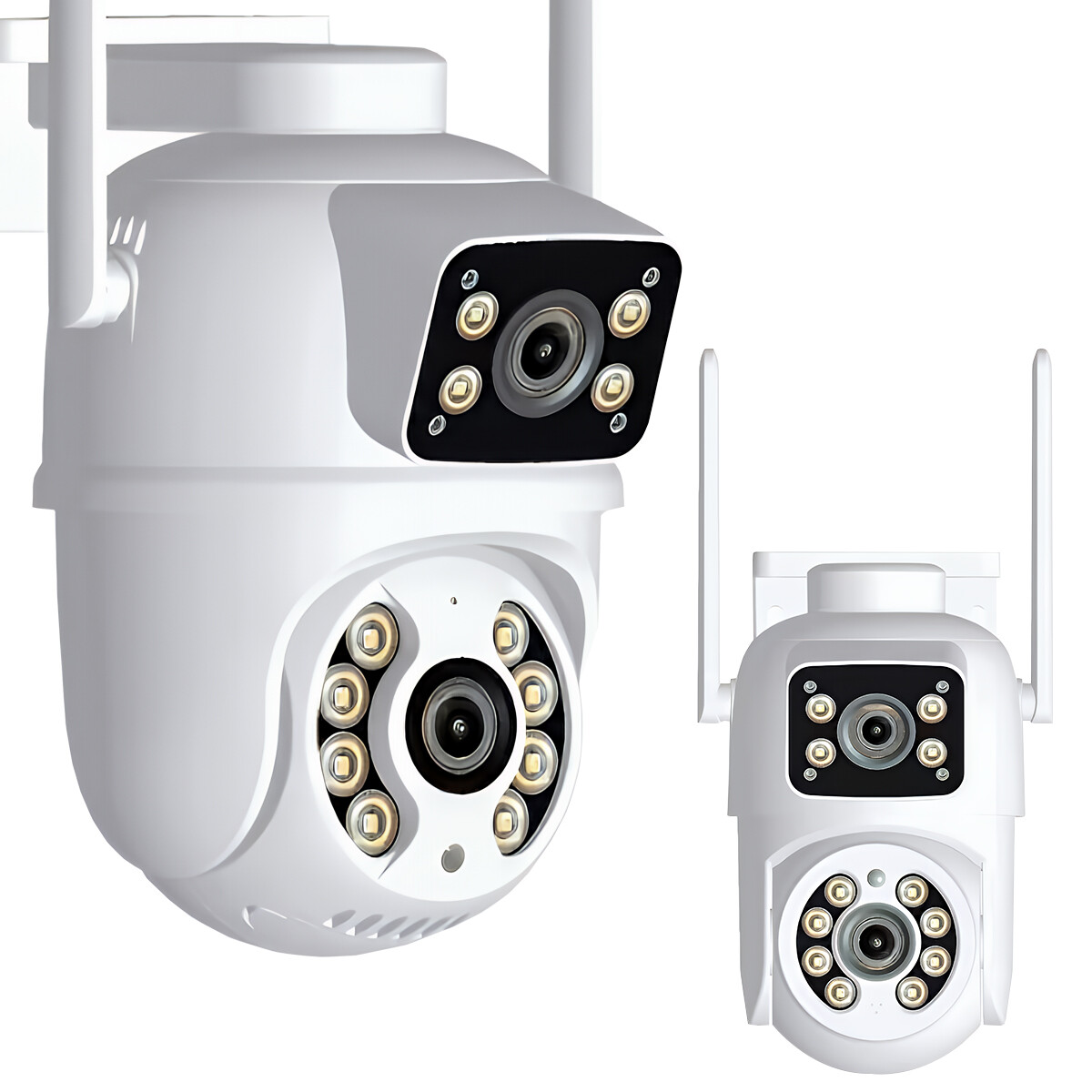 Wireless IP WIFI Camera Outdoor CCTV PTZ Smart Home Security IR Cam Dual lens