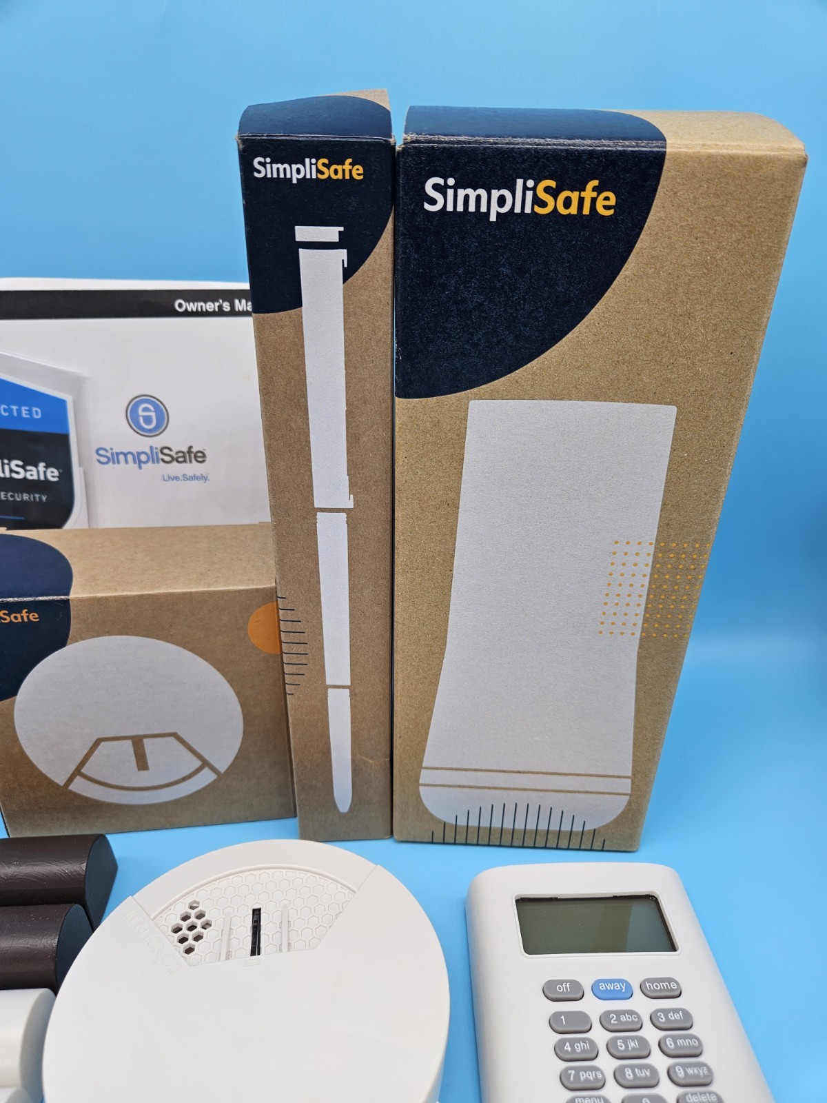 SimpliSafe Wireless Home Security System Bundle Base Station Smoke Detector MORE