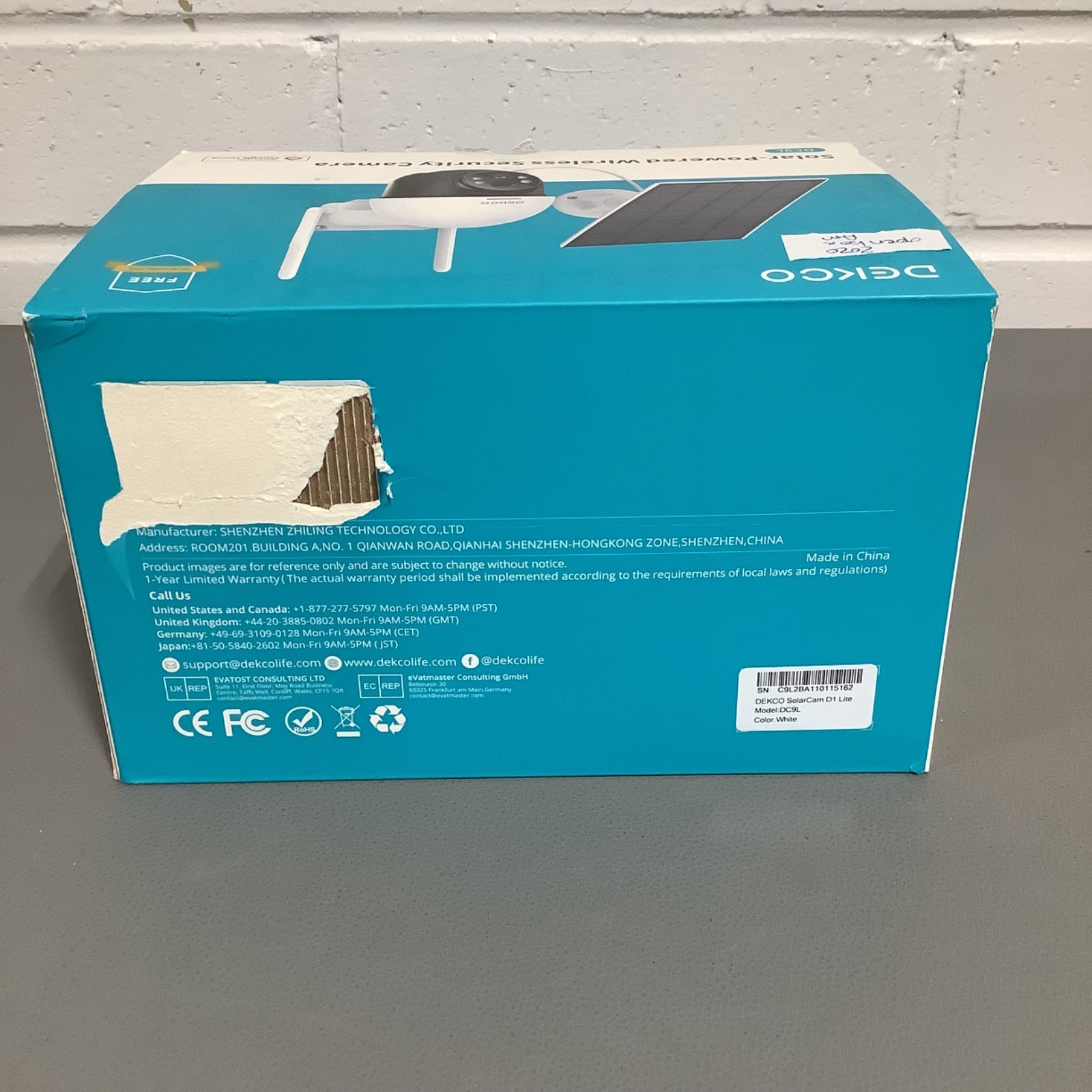 DEKCO Solar-Powered Wireless Security Camera D1 Lite