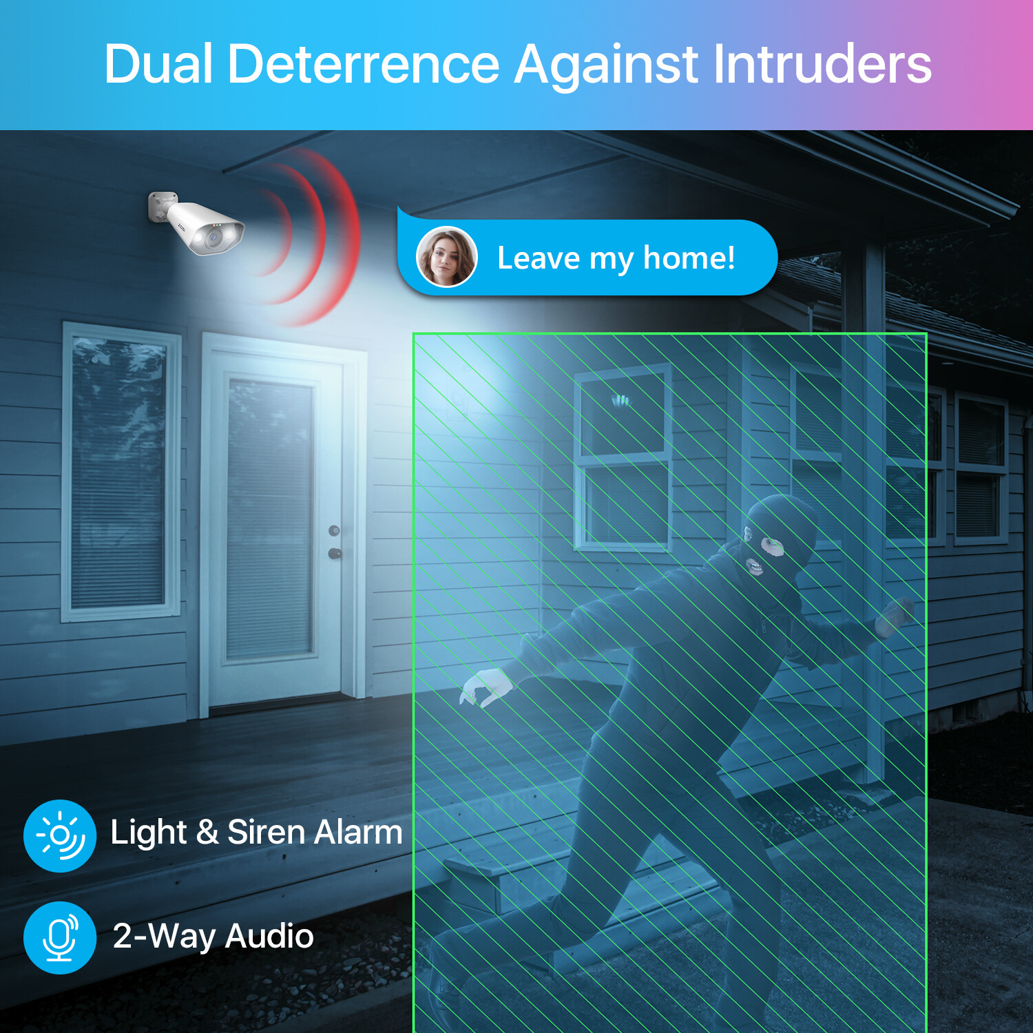 ZOSI 4K PoE Home Security Camera System with Human Detection 24/7 Recording 2TB