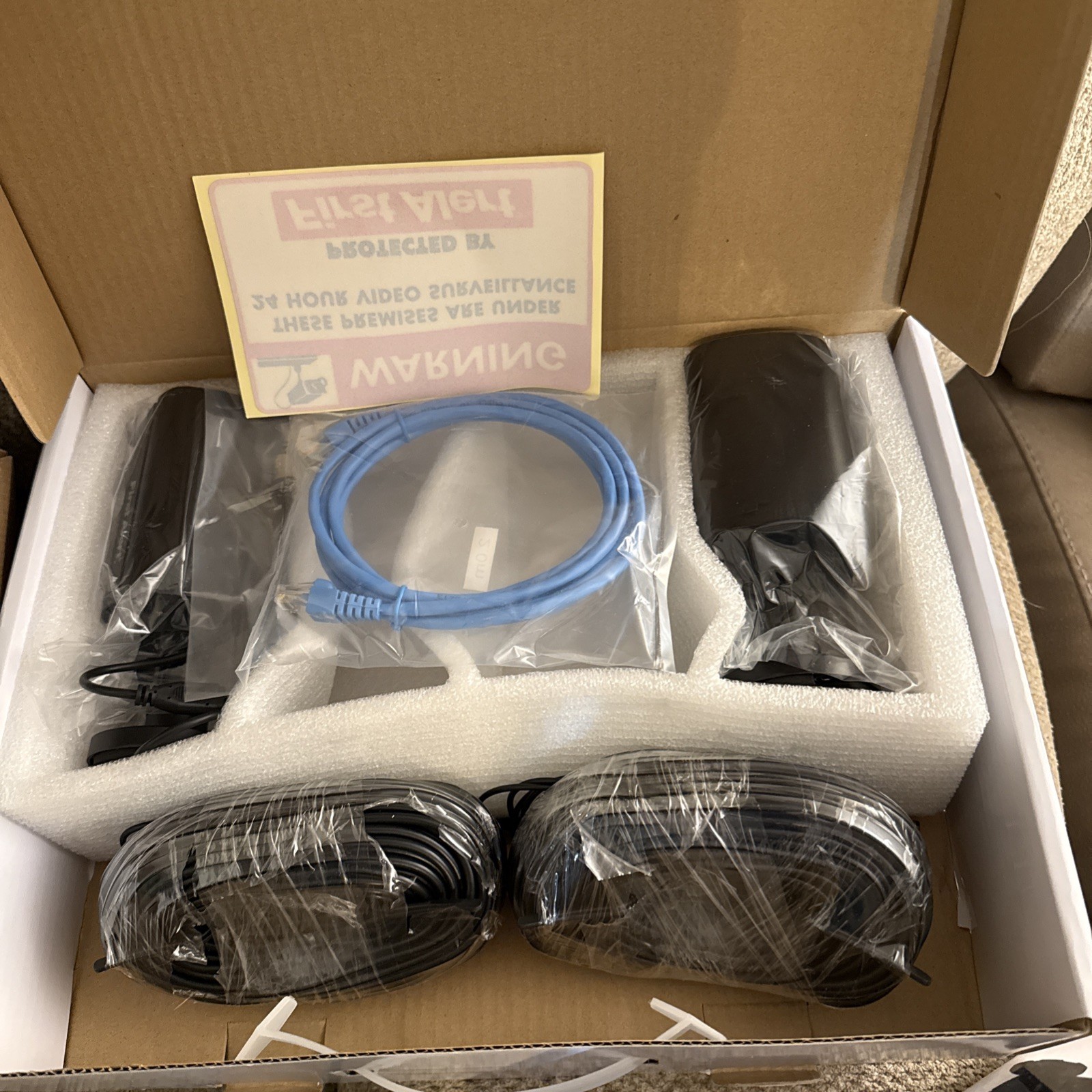 First Alert Video Security System 2 Cameras 4 Channels Av.75 Ft Cable Missing Pc