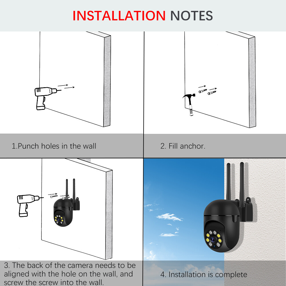 5G Wifi Wireless Security Camera System Outdoor Home Night Vision Cam 1080P HD