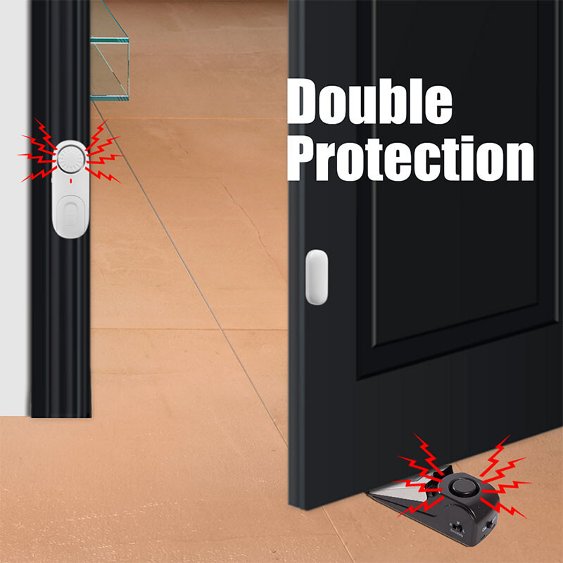 1/2/4PCS Door Stop Security Alarm Wedge Stopper Portable Home Travel Anti‑Theft