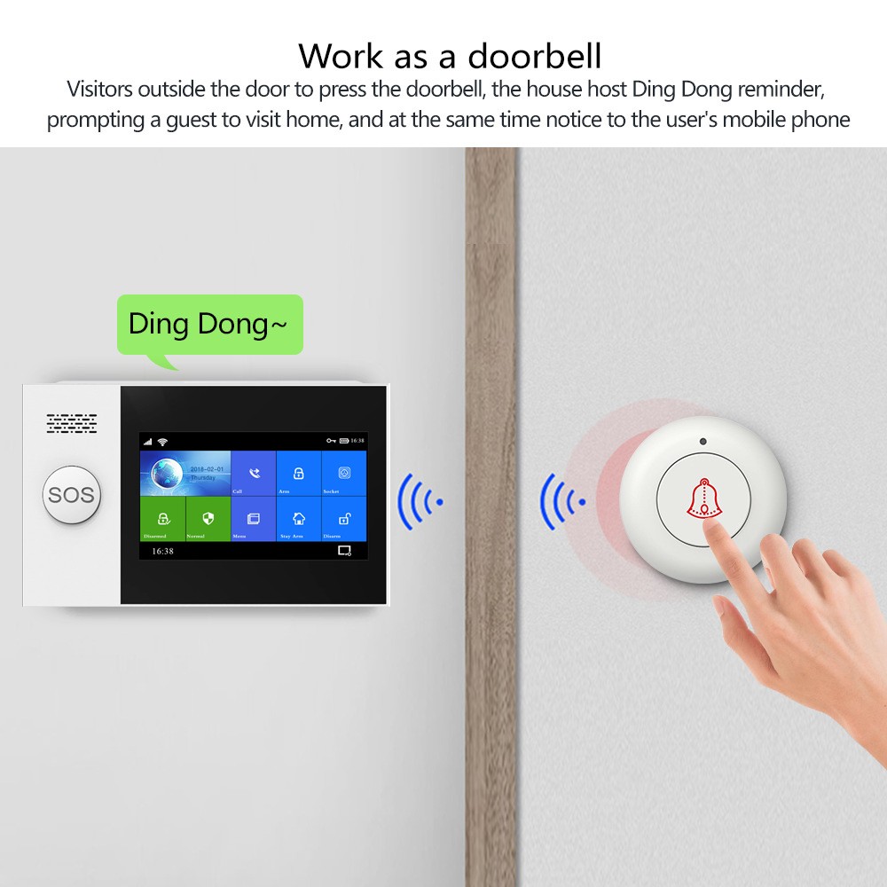 V17 WIFI 4G Internet TUYA APP Wireless Wired Home Security Burglar Alarm System