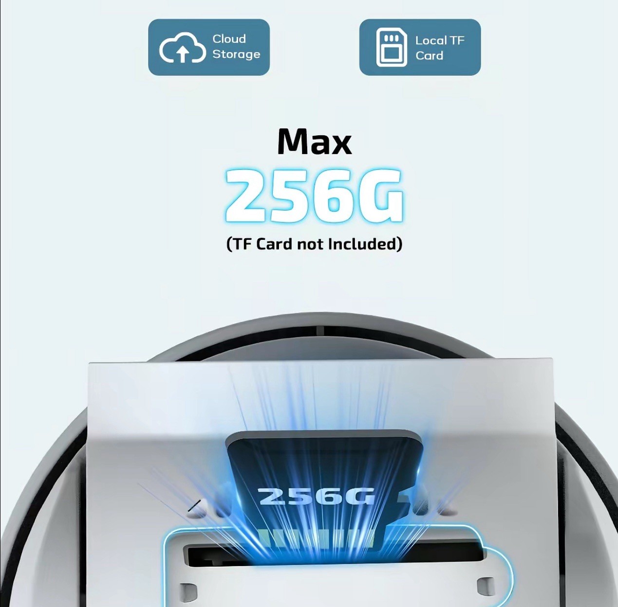 3MP PTZ Dual-Band WiFi Security Camera, Motion Tracking, Cloud Storage