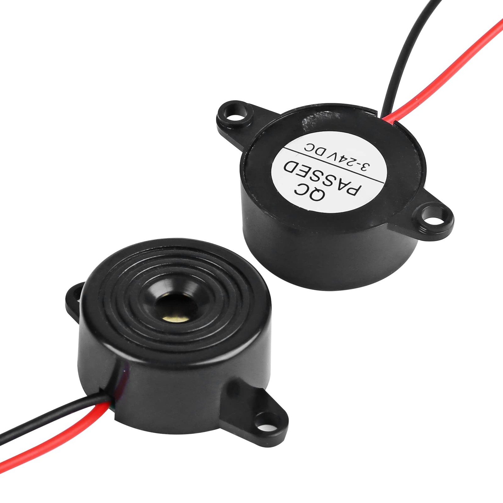 Active Piezo Buzzer 90 db with Industrial Audio Inside 2-Wire Leads Alarmer D…