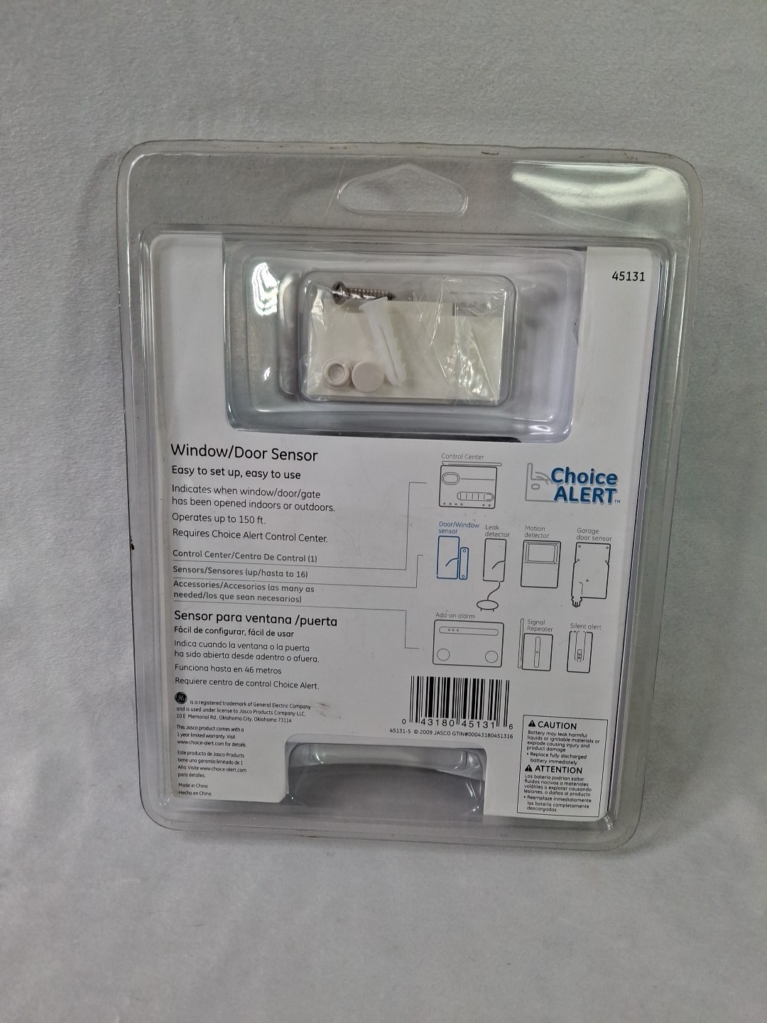 GE Choice Alert Wireless Alarm System Window/Door Sensor