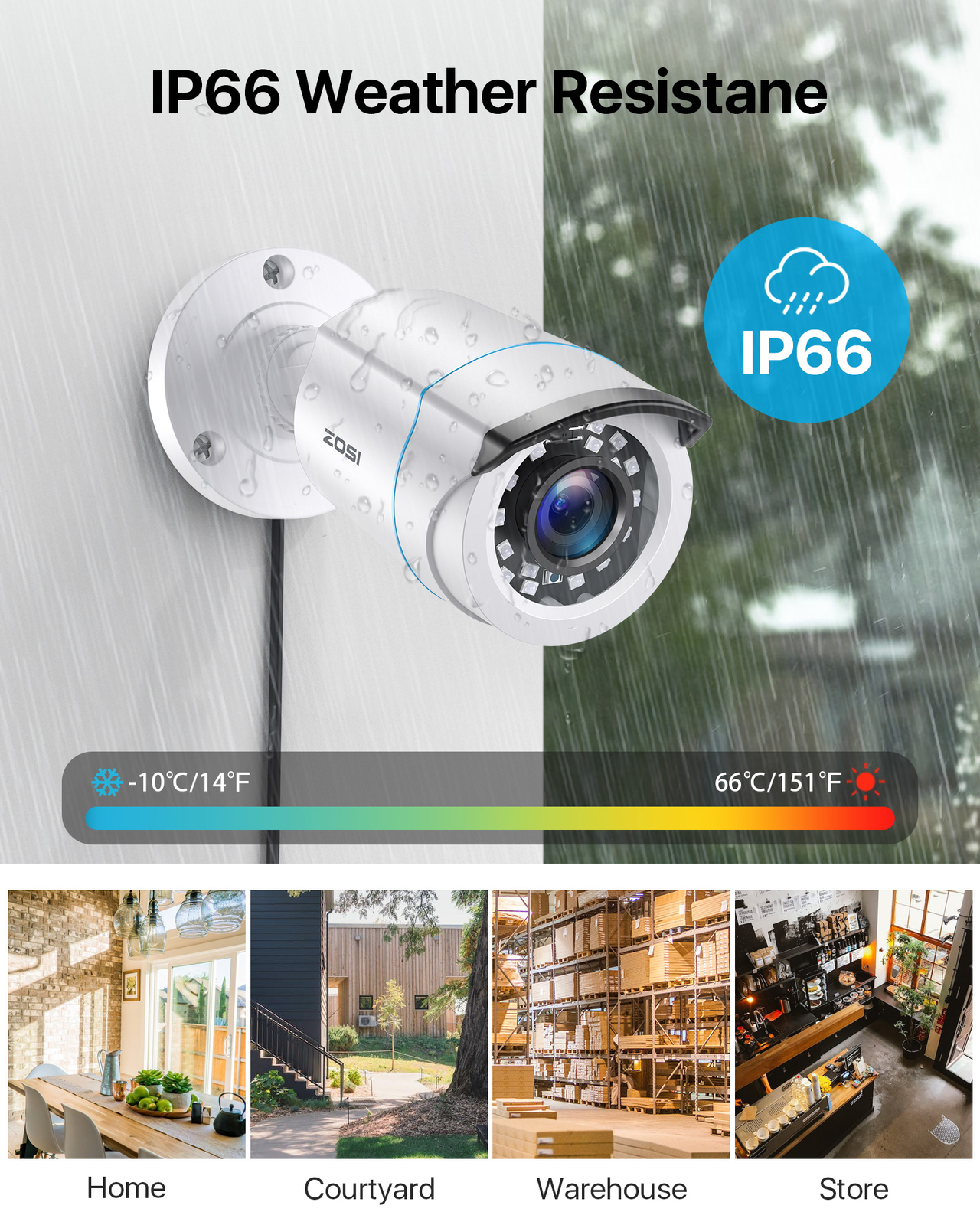 ZOSI 5MP Lite DVR Home Security Cameras System CCTV 1080p Surveillance Outdoor