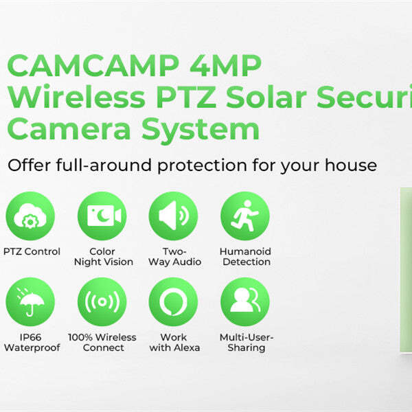 Solar Security Cameras Wireless Outdoor Home CCTV Security System with Monitor