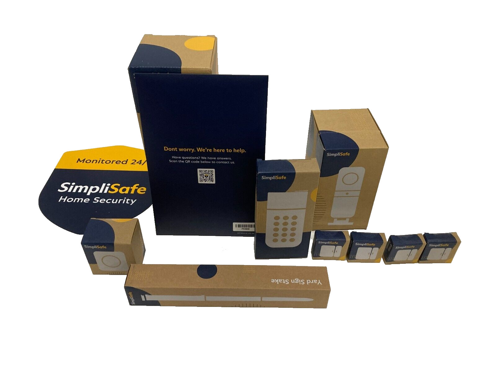 SimpliSafe Home Security System Indoor Camera 8 Piece Kit
