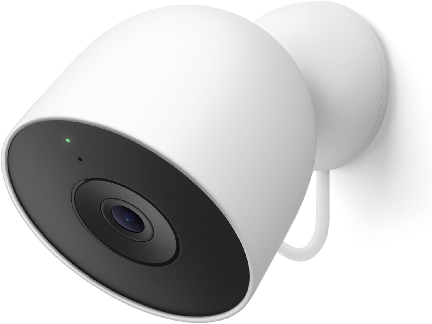 Google Nest Cam Outdoor Wired Security Camera 2nd Gen 2K HDR IP65 AI (Snow)