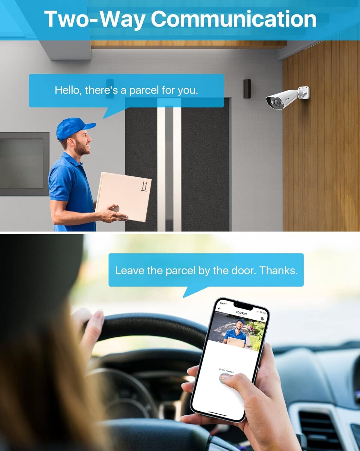 ZOSI 4K 16CH PoE Security Camera System with 4TB HDD Human Car Detect Audio