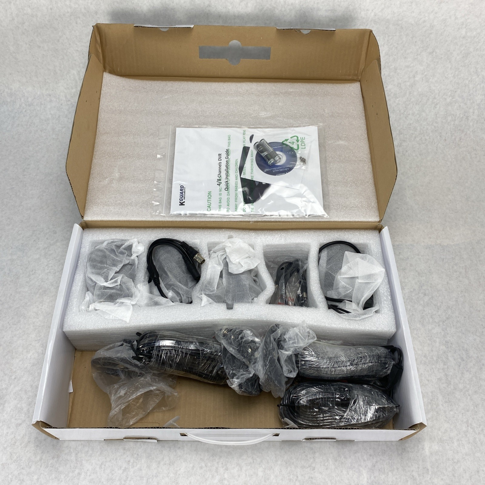 KGuard Security H.264 DVR Surveillance Combo Kit w/ 3 Cameras Kit-H02
