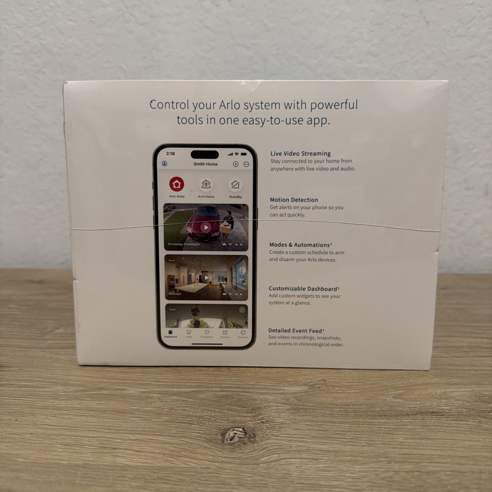 Arlo Pro 5S 2K 3Camera Indoor/ Outdoor Wireless Spotlight Security Camera White