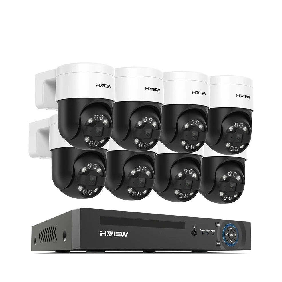 4K 8-Camera 8Ch Surveillance System with PTZ and Humanoid Detection