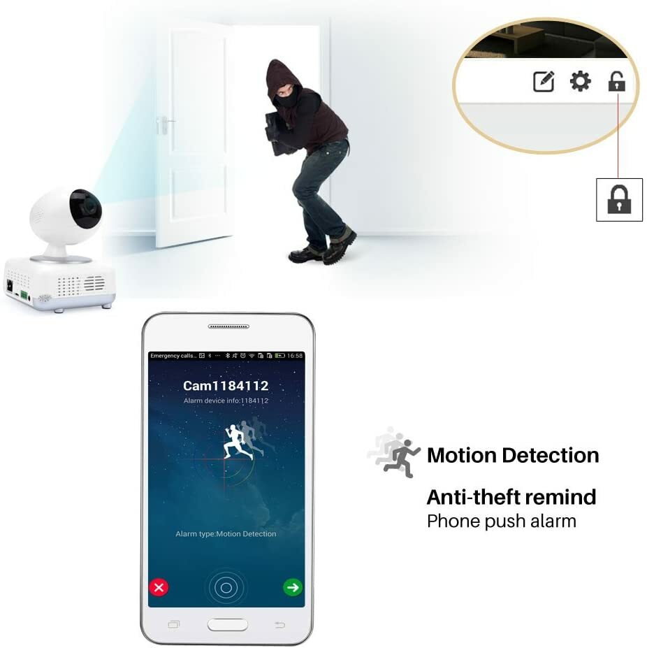 IdeaNext 1402W Camera HD 720p NightVision Video/Audio IPTV WIFI (READ)