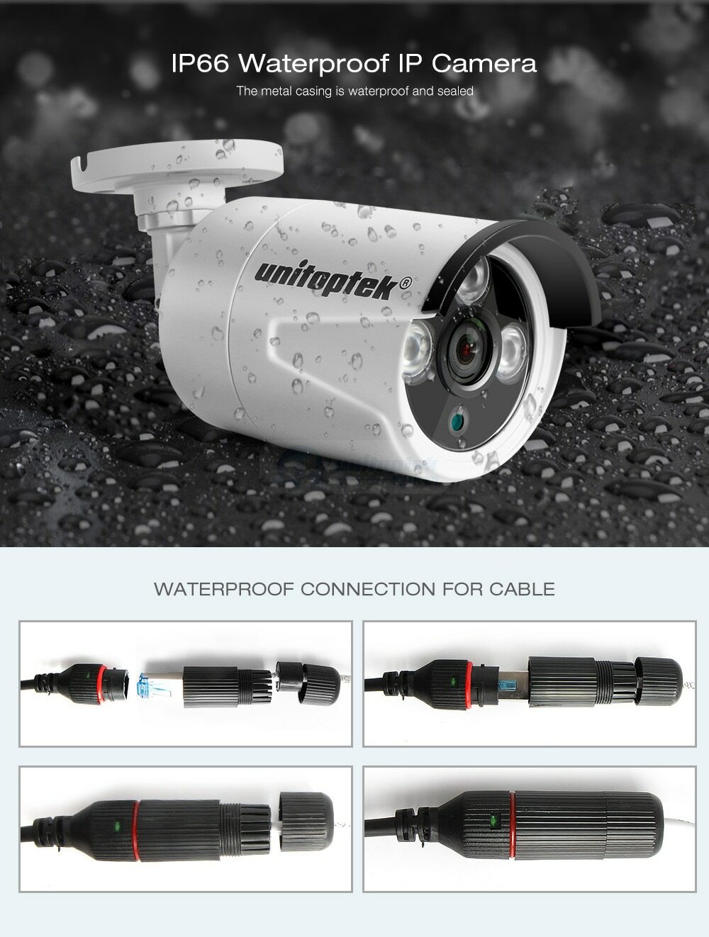 Complete NVR Kit 8CH PoE NVR with 8PCS 4MP Outdoor Bullet camera Plug& Play -US
