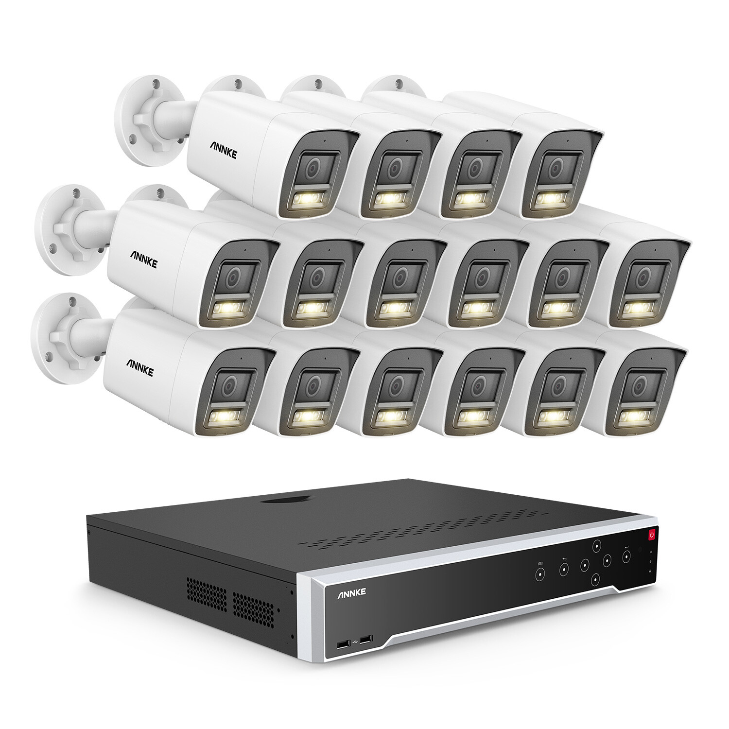ANNKE 32CH 12MP NVR 4K Audio POE Security Camera System Outdoor Full Color Night