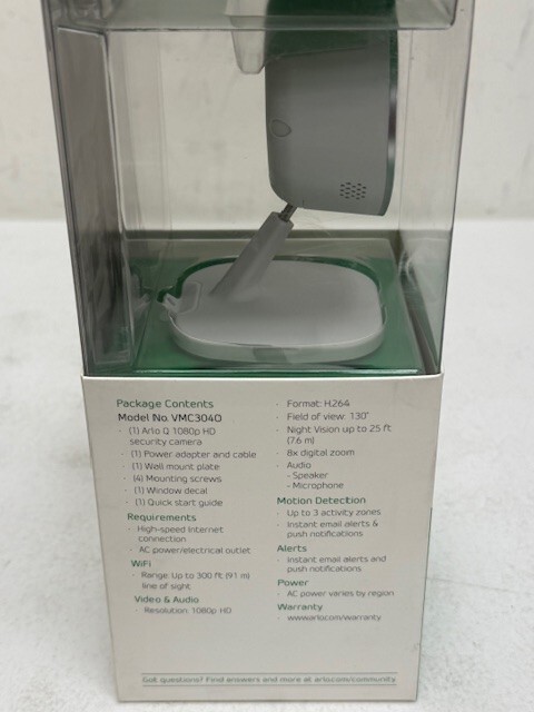 Arlo Q VMC3040-100NAS 1080p HD Wireless Security Camera with Audio Indoor