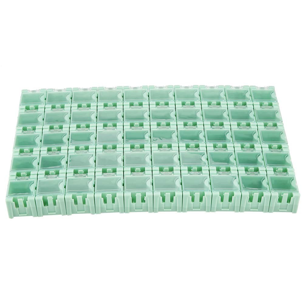 50Pcs Green SMT SMD Container Box Electronic Components Mini Storage