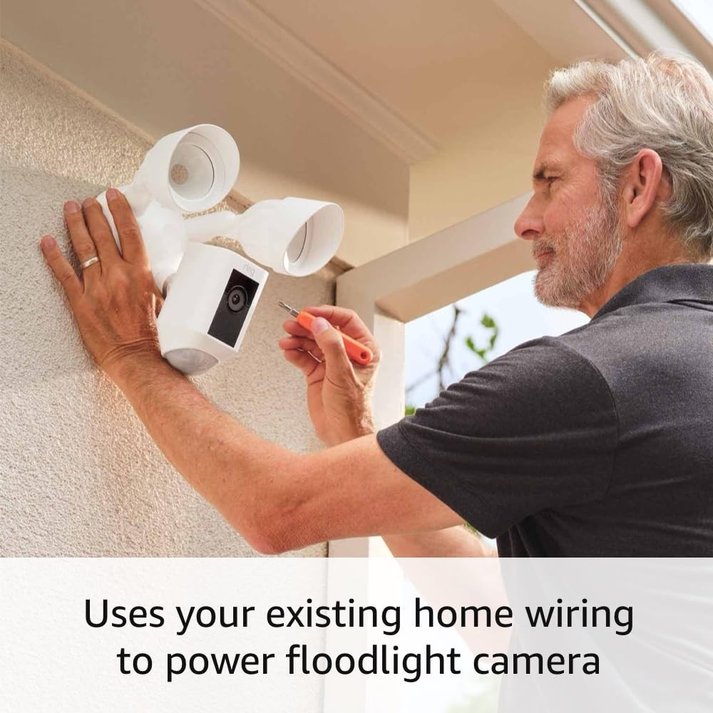 Ring Alarm 14-Piece Kit Ring Battery Doorbell and Floodlight Cam Wired Plus
