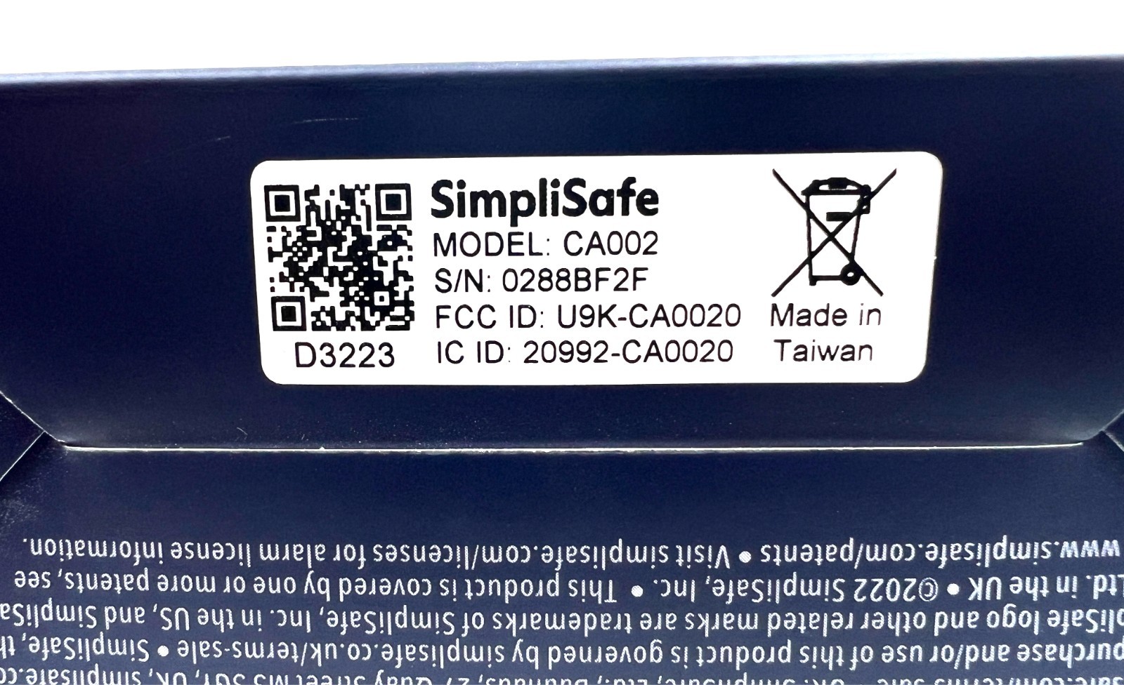 SimpliSafe Smoke & CO Carbon Monoxide Detector Alarm Latest Gen Home Security