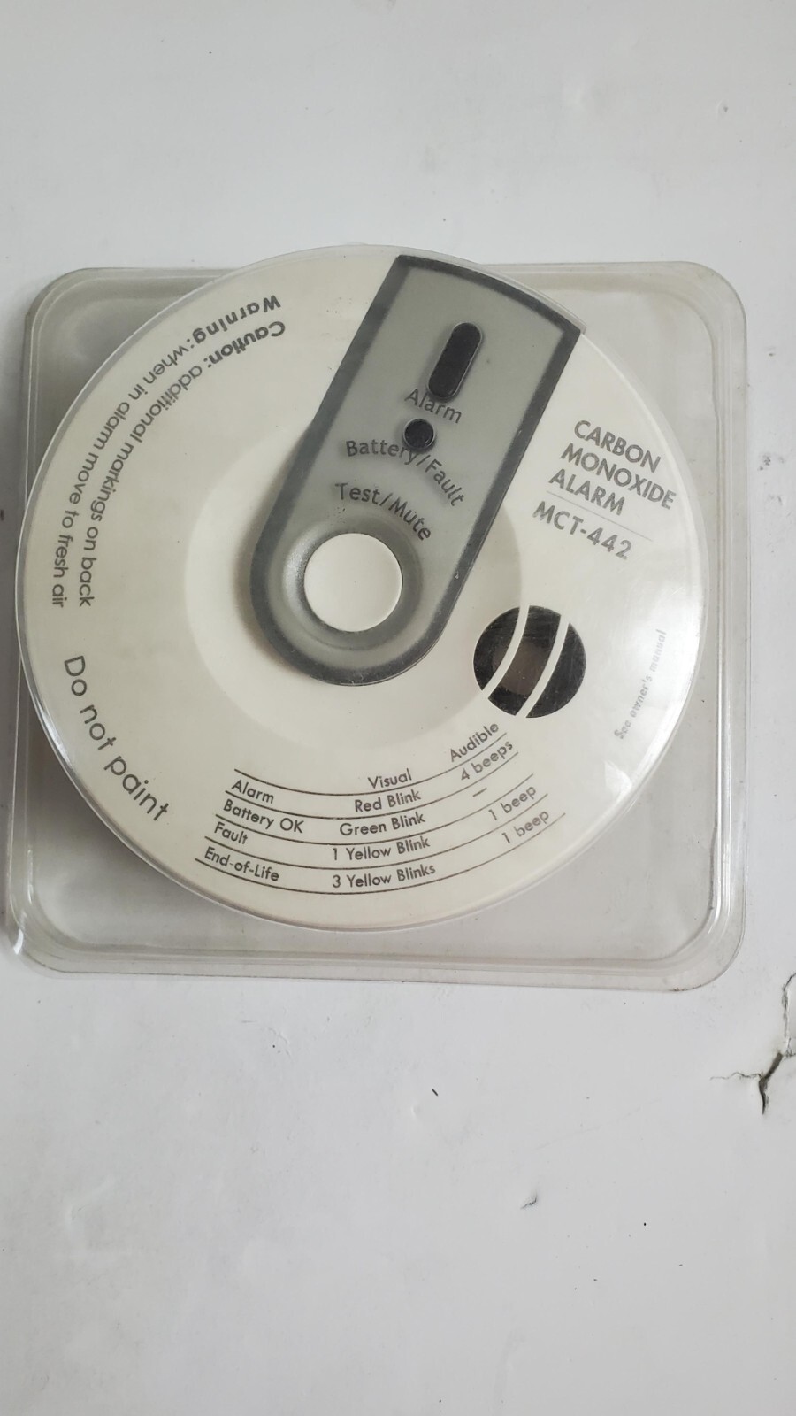 Visonic MCT-442 N SMA (2.4GHz) WH Wireless Carbon Monoxide Detector New