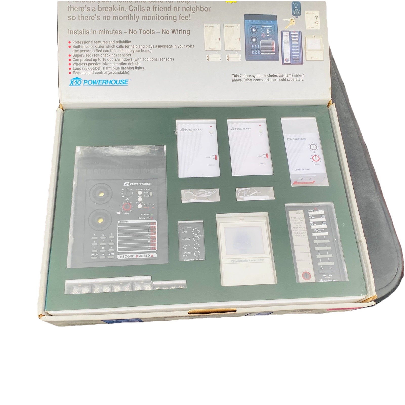 X10 Powerhouse DS7000 Wireless Home Security System w/ Voice Dialer NEW
