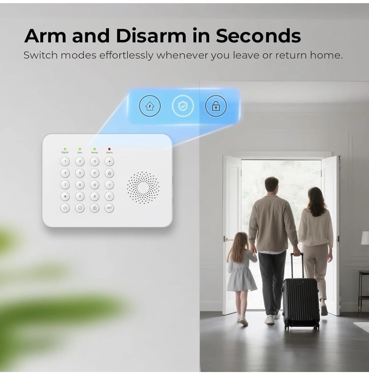 Wireless Home Security System Wifi/4G Home Alarm System with Phone APP Alert | V
