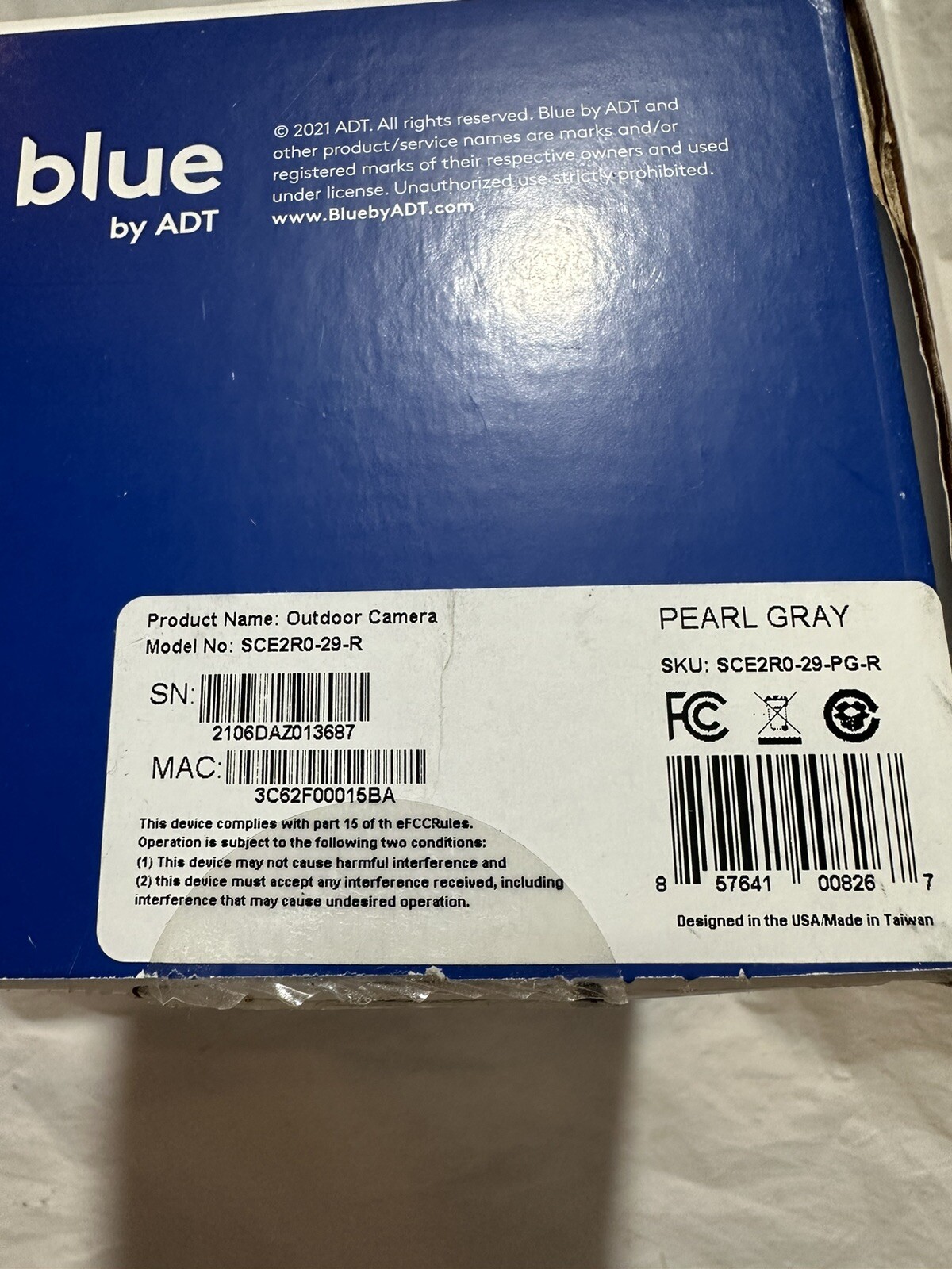 BLUE BY ADT SMART HOME HUB OUTDOOR CAMERA DOOR & WINDOW SENSOR+ Motion