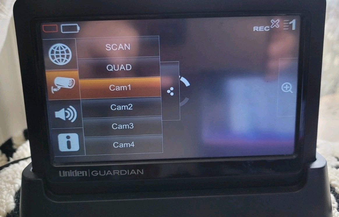 Uniden Guardian G7 Security LCD Monitor & Power Plug