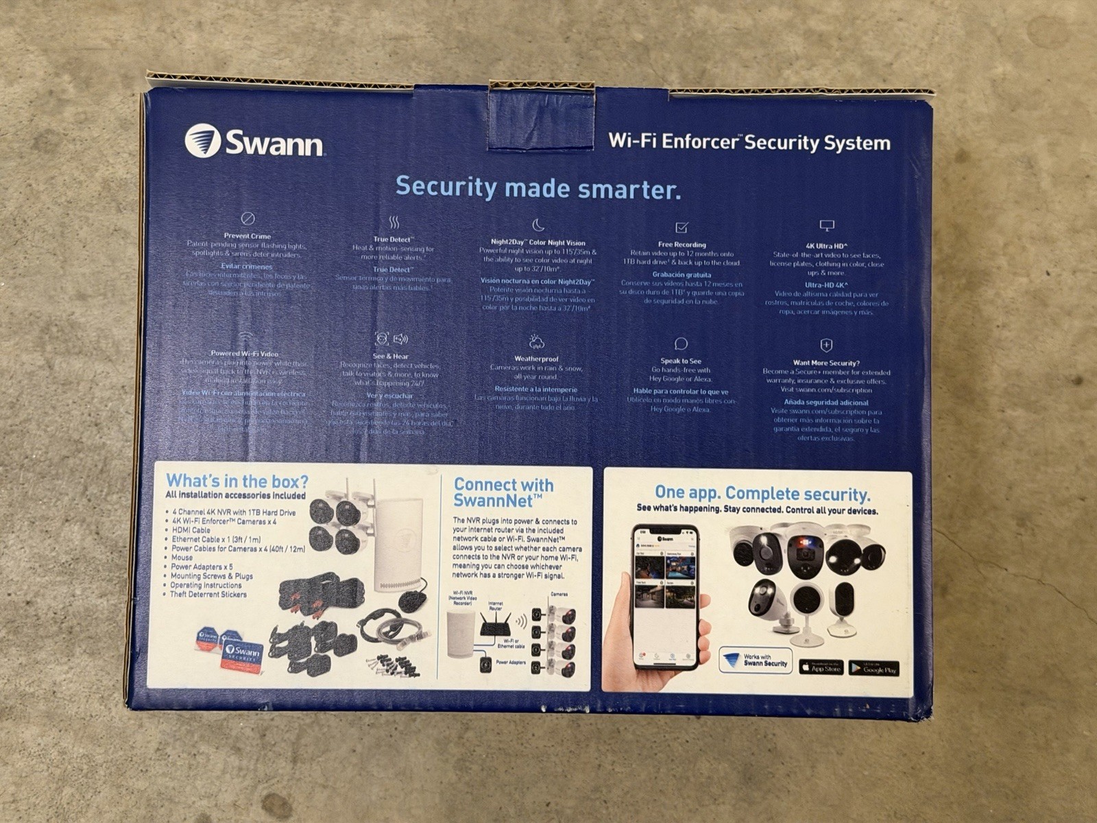 Swann WiFi NVR Home Security Camera System 4k UltraHD