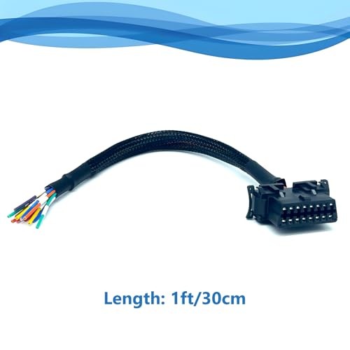 J1962 OBD2 Female to Open Pigtail Cable Bracket 16PIN OBDII Port Replacement
