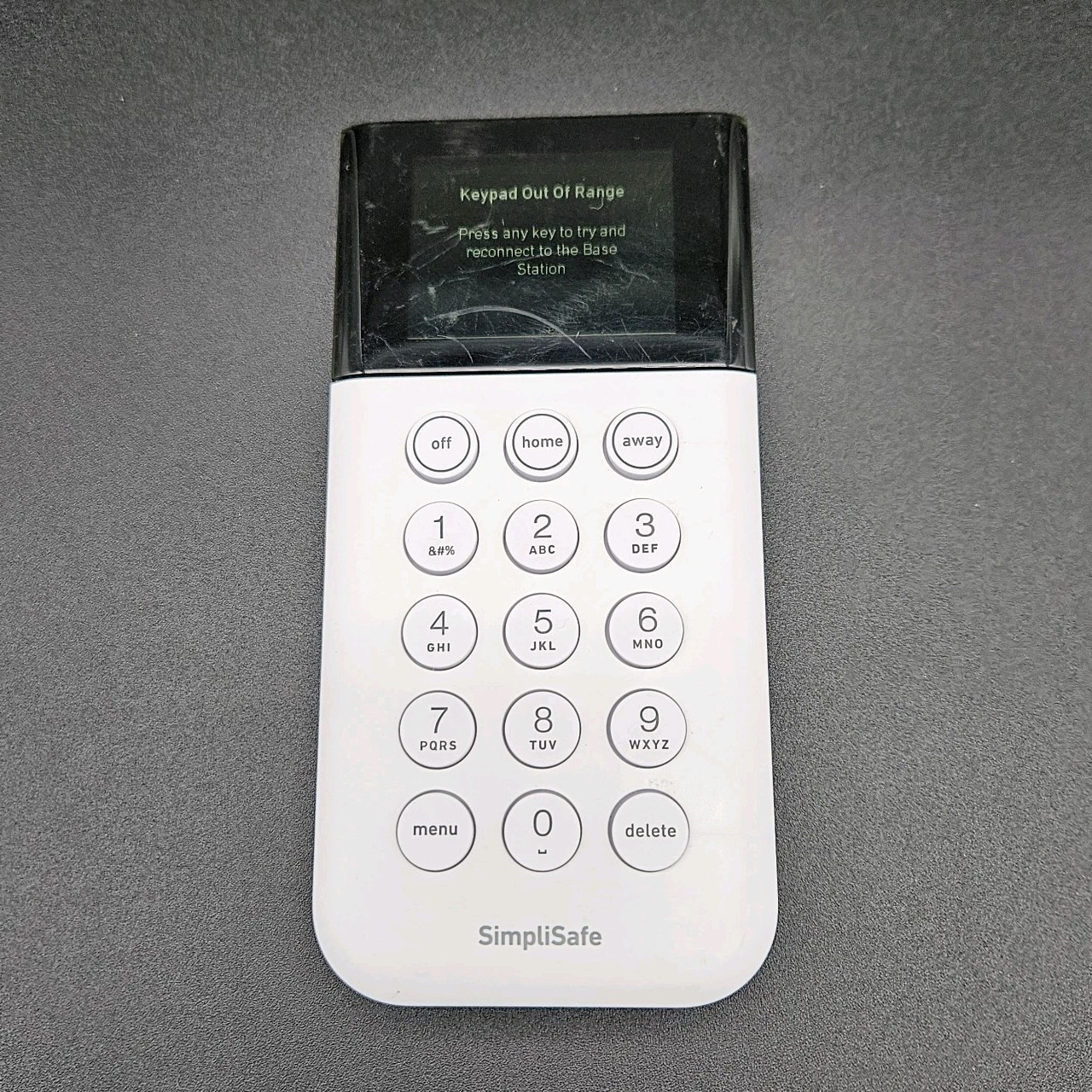 SimpliSafe Home Security System Keypad Remote White Model SSKP3 (Tested Works)