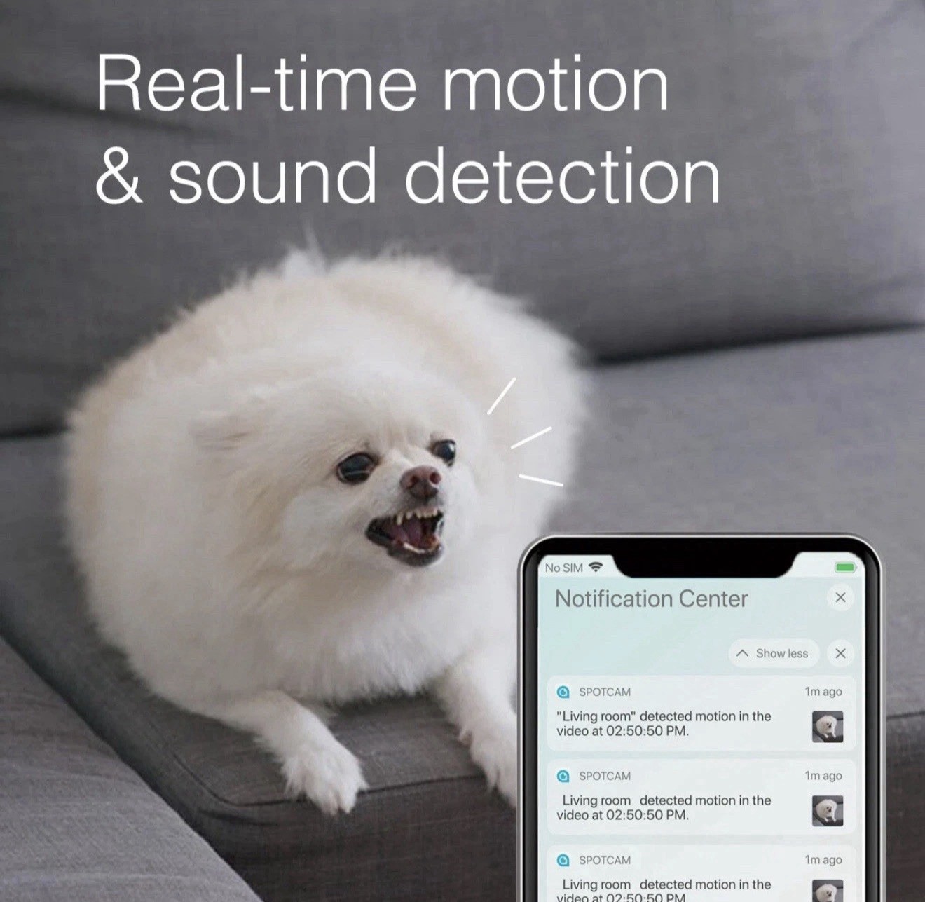 SpotCam Sense Wireless Security Camera 1080p, Motion Alert, Temperature Sensor
