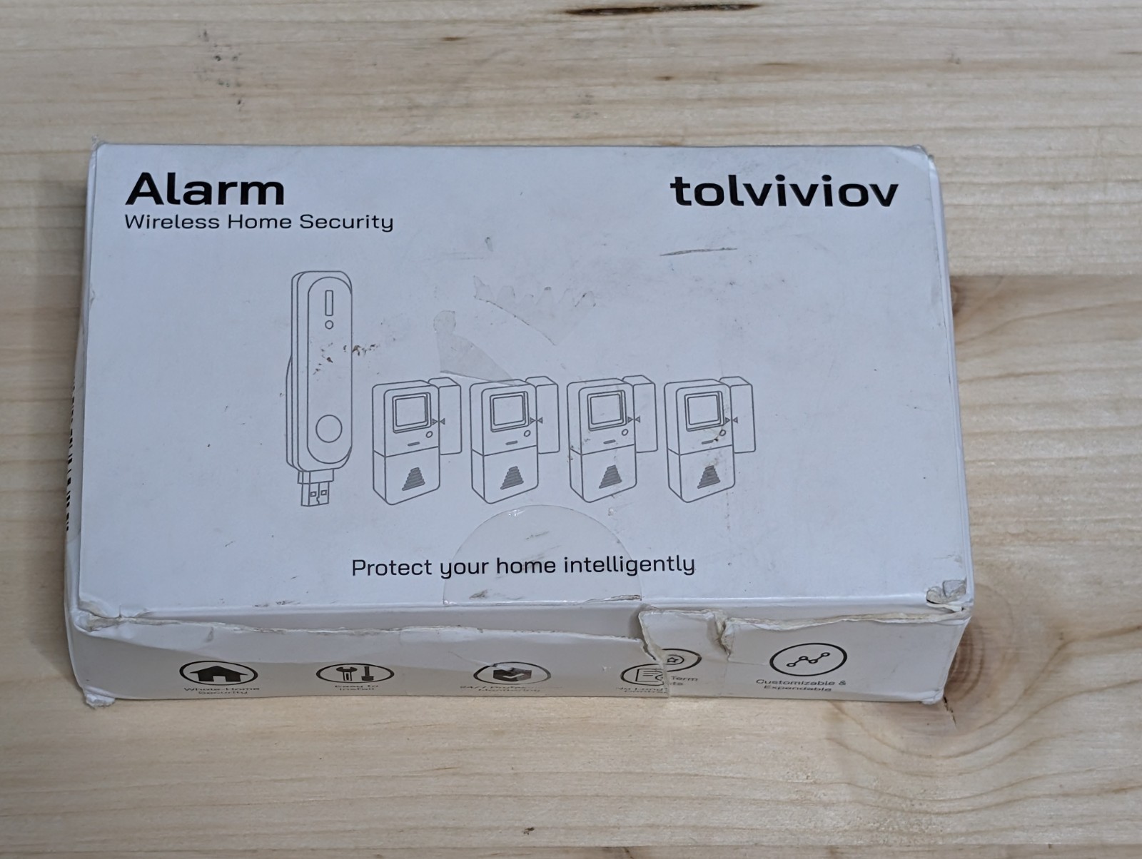 tolviviov Home Alarm System3rd Gen 4pack 120dB Alarm Door/Window Sensors with…