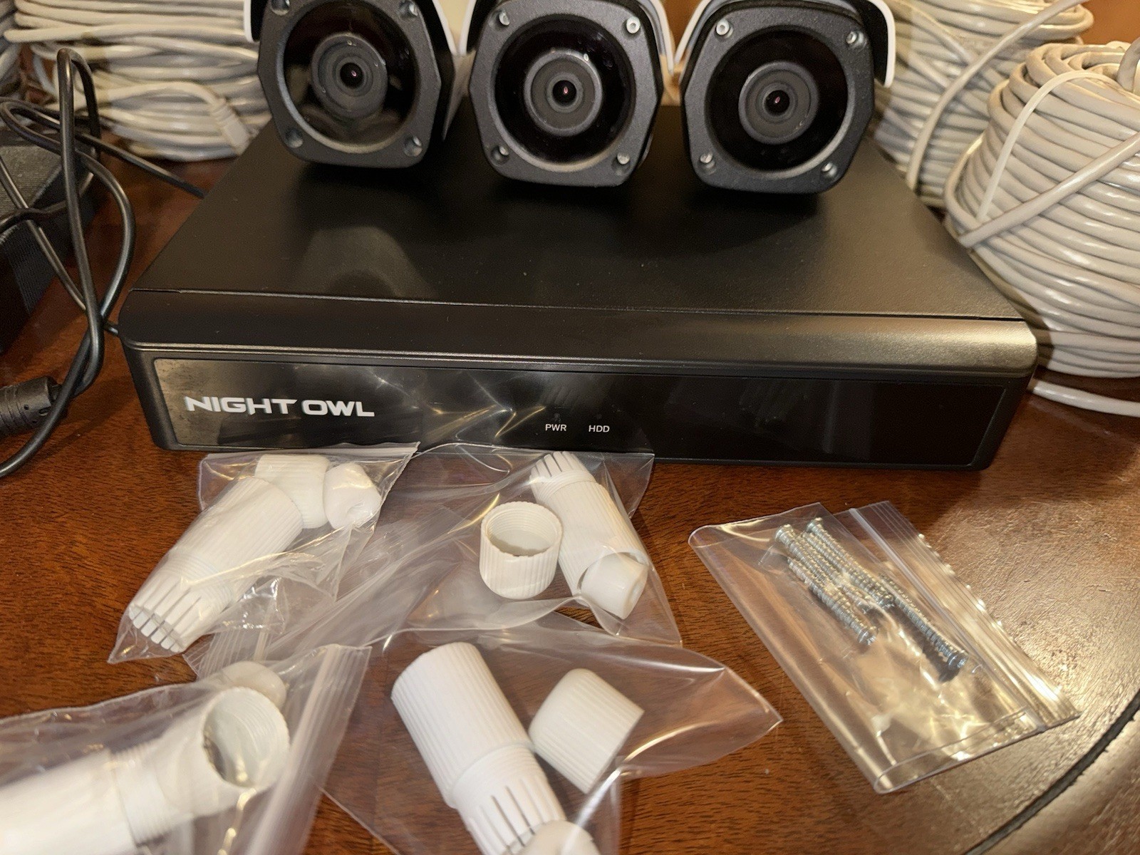 4k Night Owl NVR -ic82-8-jun 2tb Six Cw-ic8-bu-1s Cameras Full Security System.