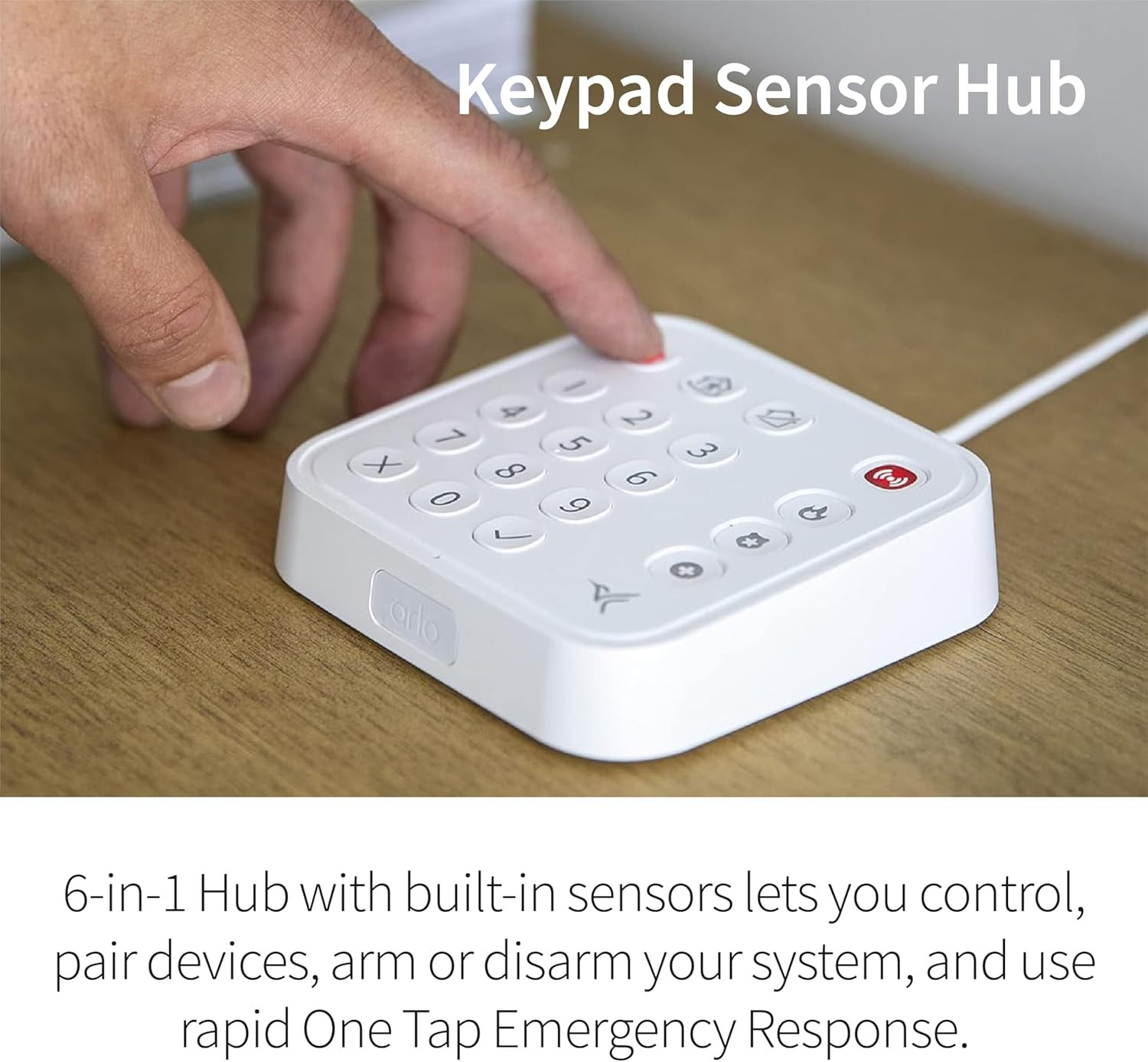 Arlo Home Security System – Wired Keypad Sensor Hub, (2) 8-In-1 Sensors, 24/7 Pr