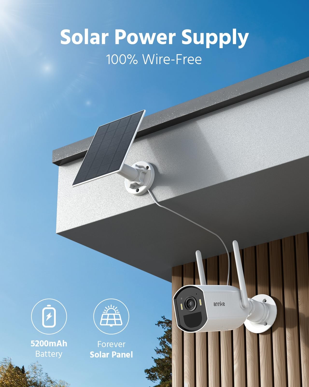 5MP Solar Wireless Outdoor,Surveillance Home System,4CH and 2 Bullet Cam-Kit …