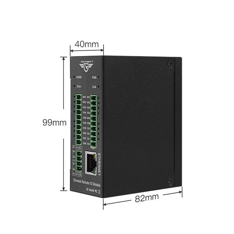 M100T Ethernet Remote IO Module Data Acquisition Module 2DI+2AI+2DO+1RS485+1Rj45