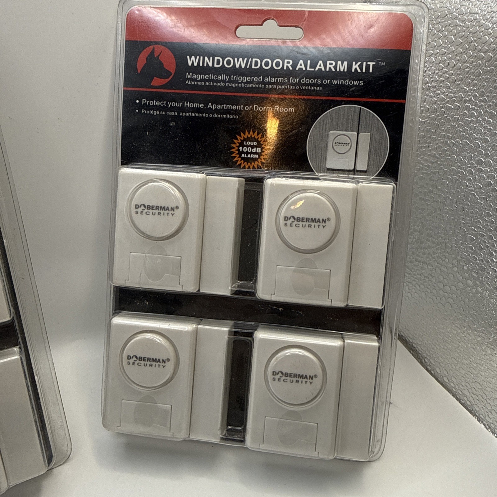 (2) 4 packs Doberman Security Window Door Alarm Kit Magnetically Triggered Alarm