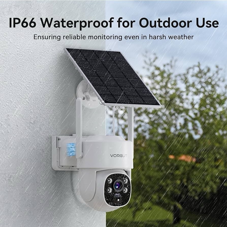(YBL) Solar Wireless Security Camera System 2.5K PTZ 2 Cameras 10” Monitor NVR
