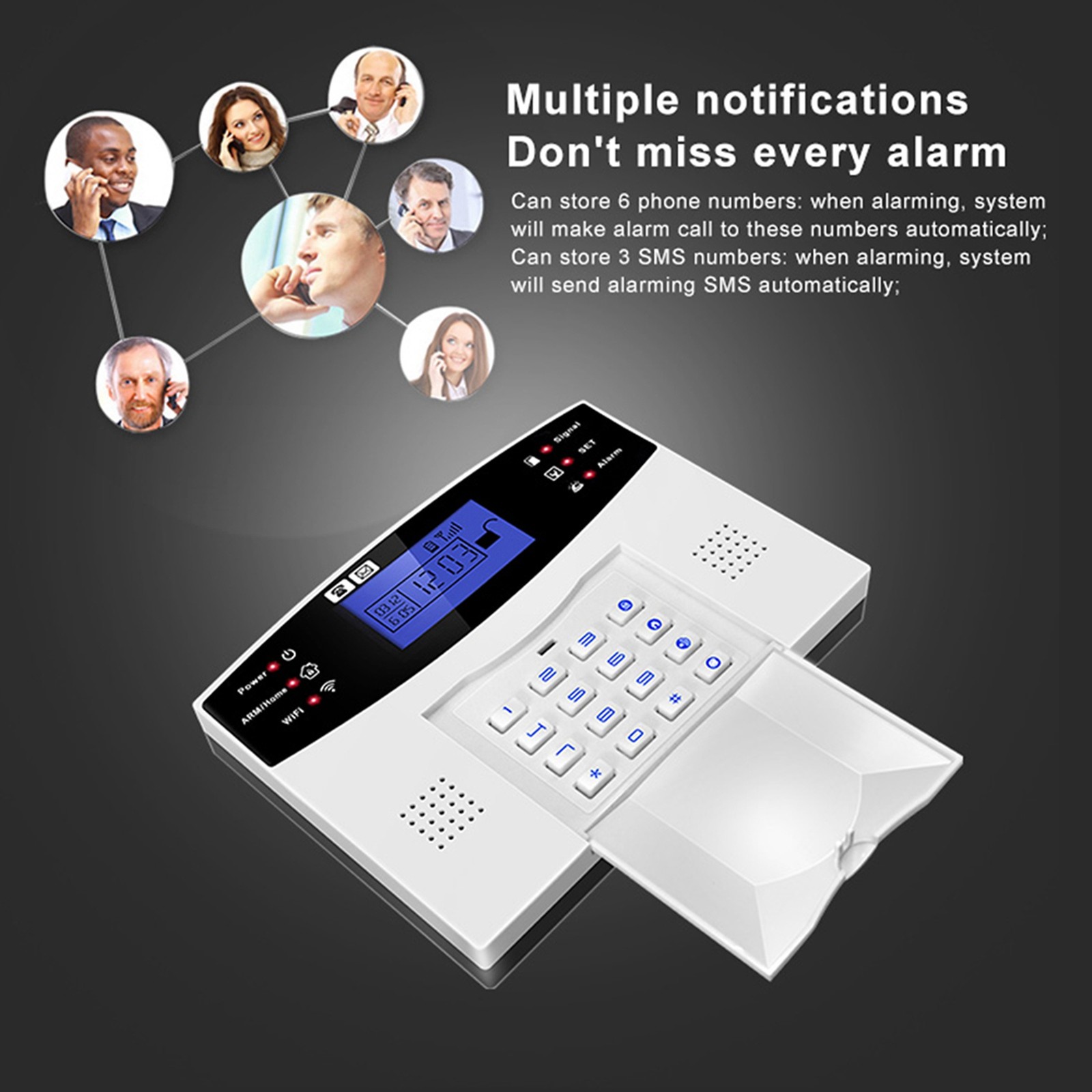 Security Alarm System Kit 8 Wireless Remote Controllers WiFi GSM