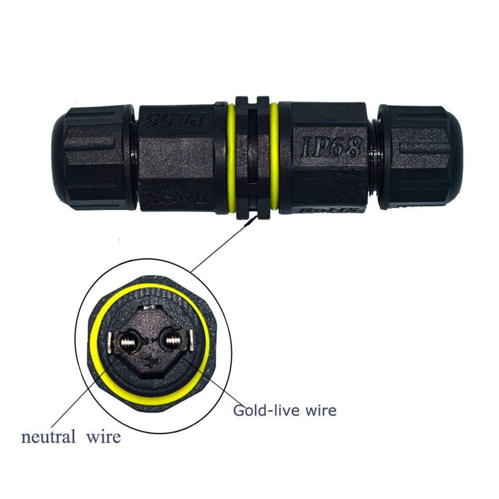 ILSSLI Junction Box Outdoor Waterproof IP68 Electrical 8.5*3*3 CM, black