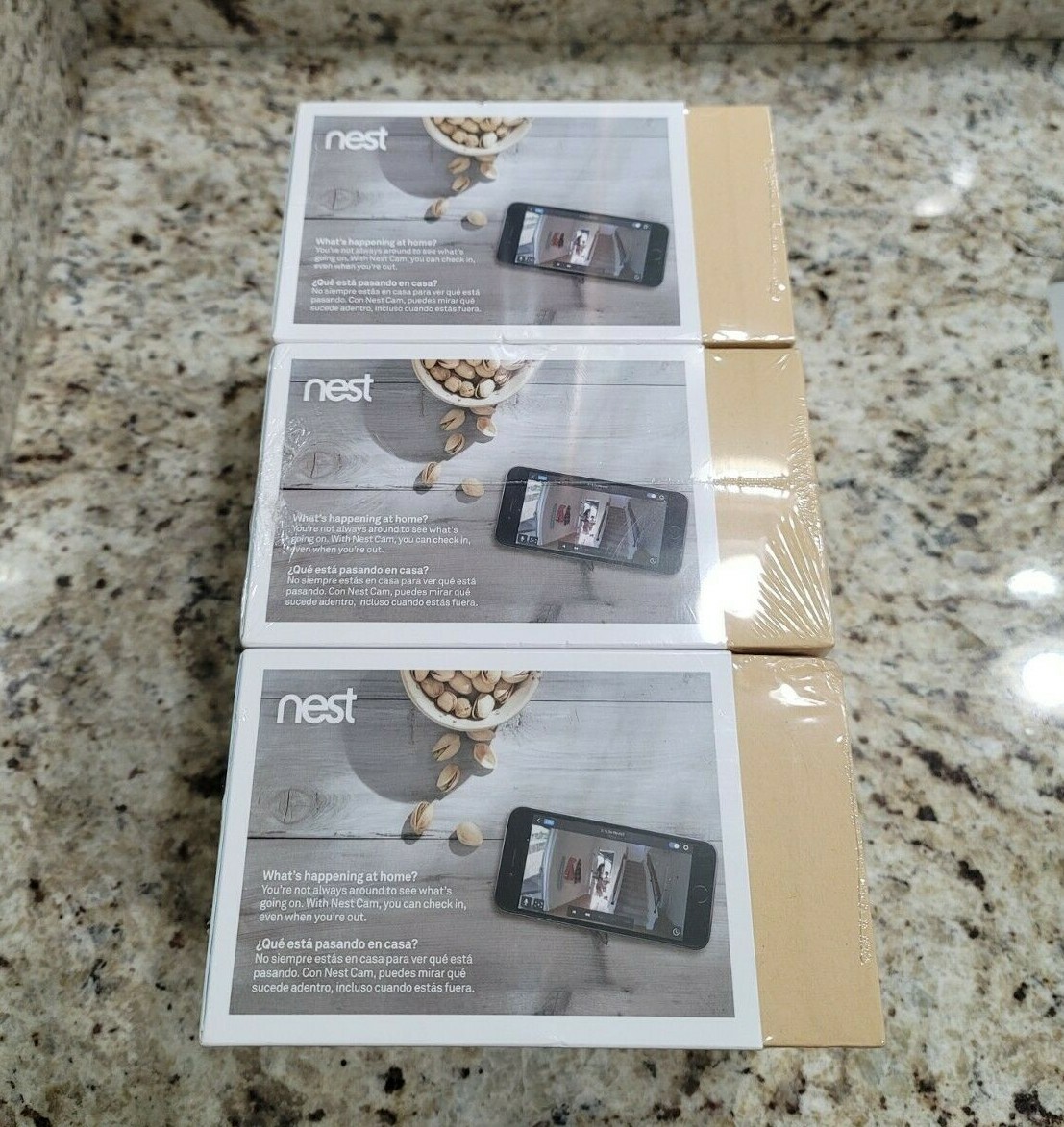 NEST Cam Indoor Smart Security Camera (3 Pack) Model NC1104US – Sealed NEW