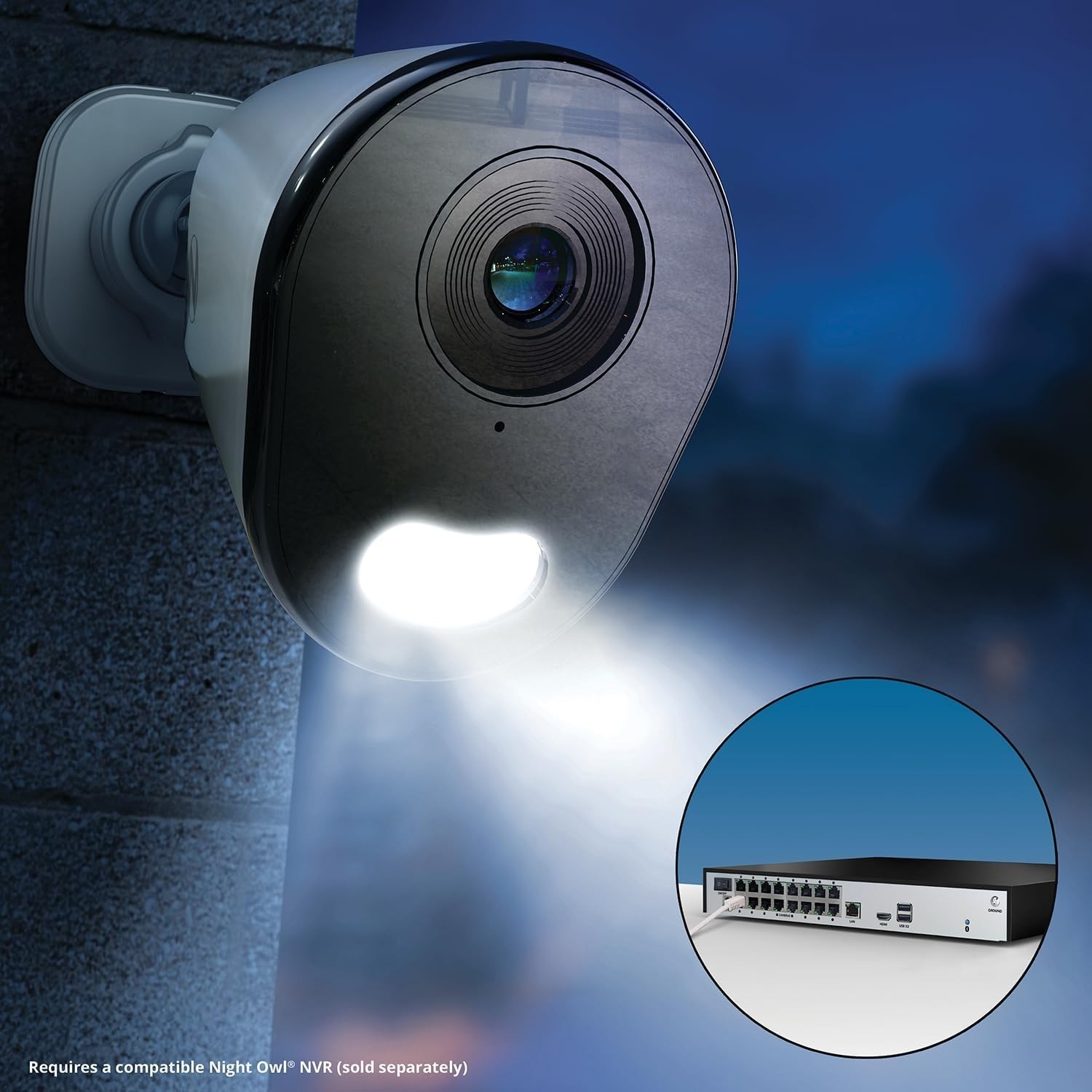Night Owl CM-FTN12LS-B, 12MP POE Powered Camera with 60Ft Ethernet Cord