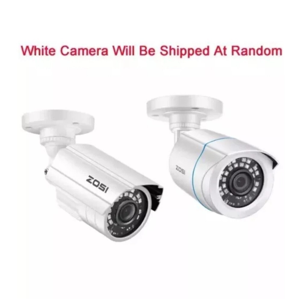 ZOSI 4PCS White Metal 1080P Home TVI Security Cameras CCTV Outdoor Night Vision