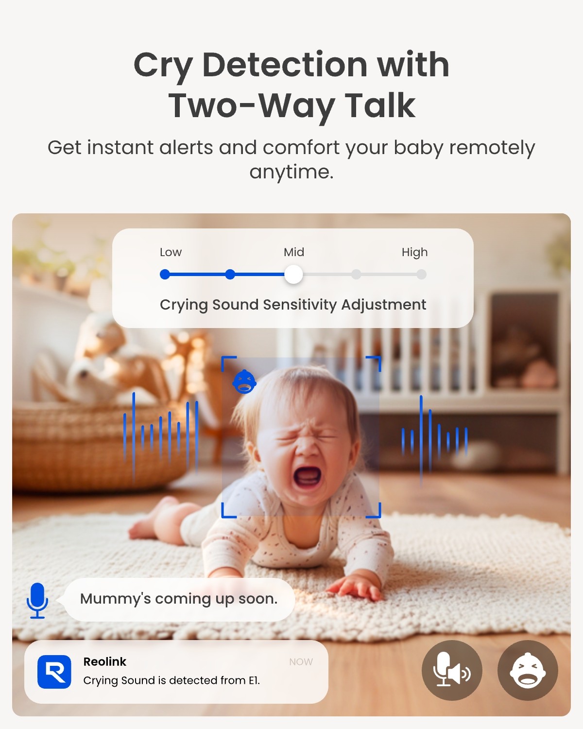 Reolink E1 4MP 360° Coverage PT WiFi Indoor Security Camera with Home Hub Mini