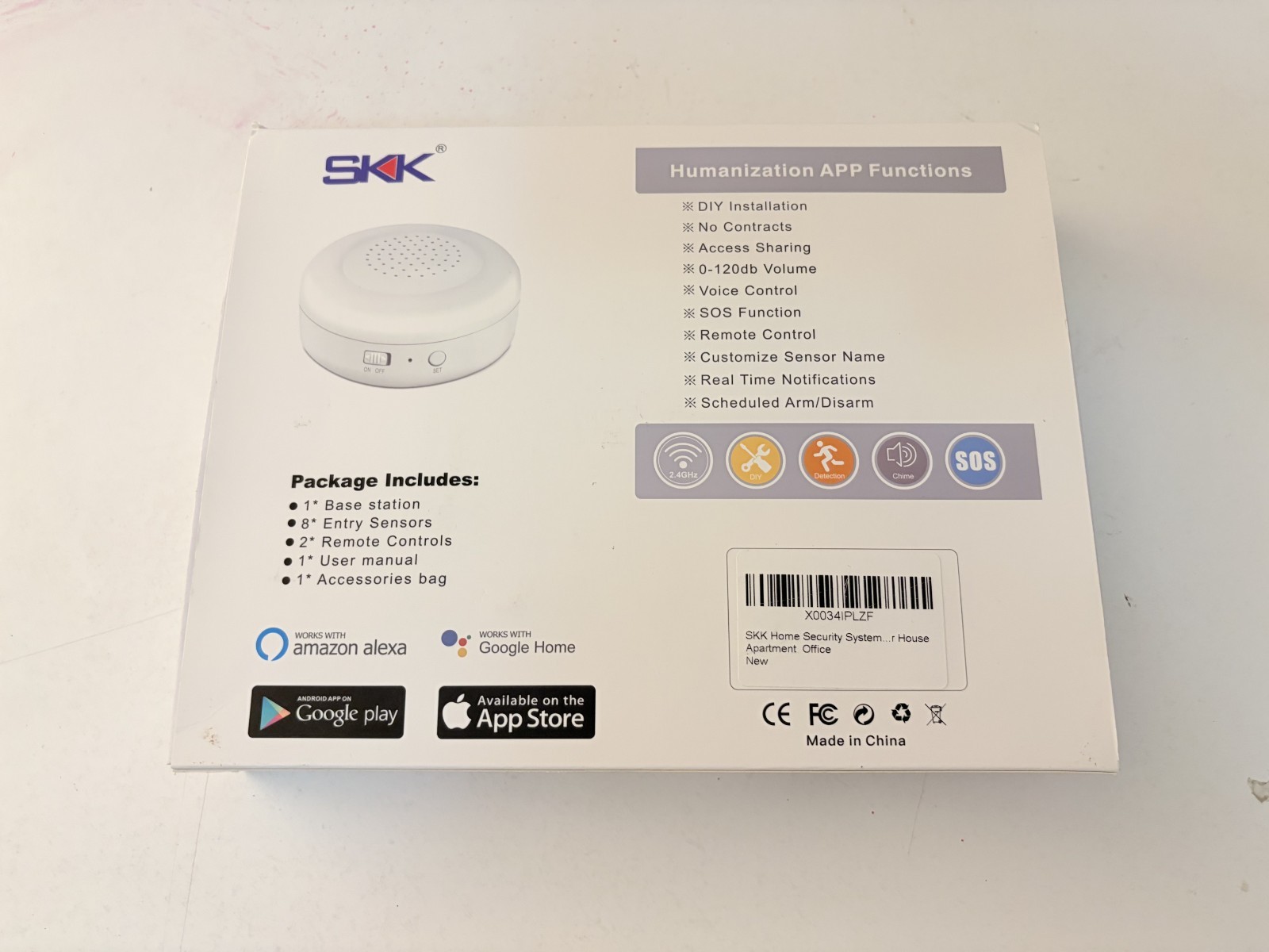 SKK Home Security Kit Wireless Home Security – ZH110 – BRAND NEW
