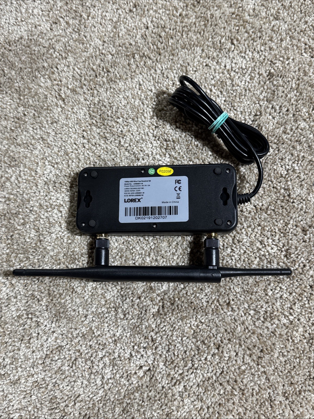 Lorex LWB6801-W 6 Channel 1080p Wire-Free USB ANTENNA RECEIVER LHB926 LHWF1000